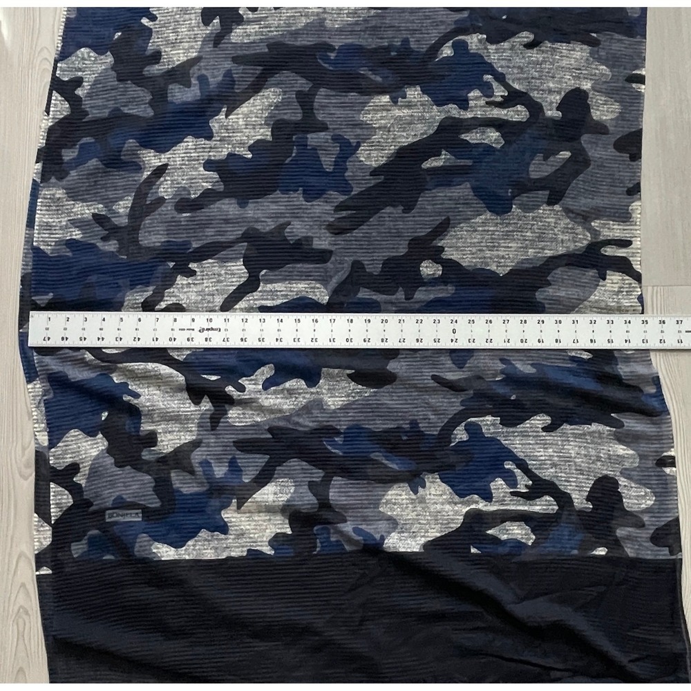 Blue Camo Sheer Scarf Lightweight Shawl Gorpcore Streetwear Statement Fall Wrap - Picture 8 of 8